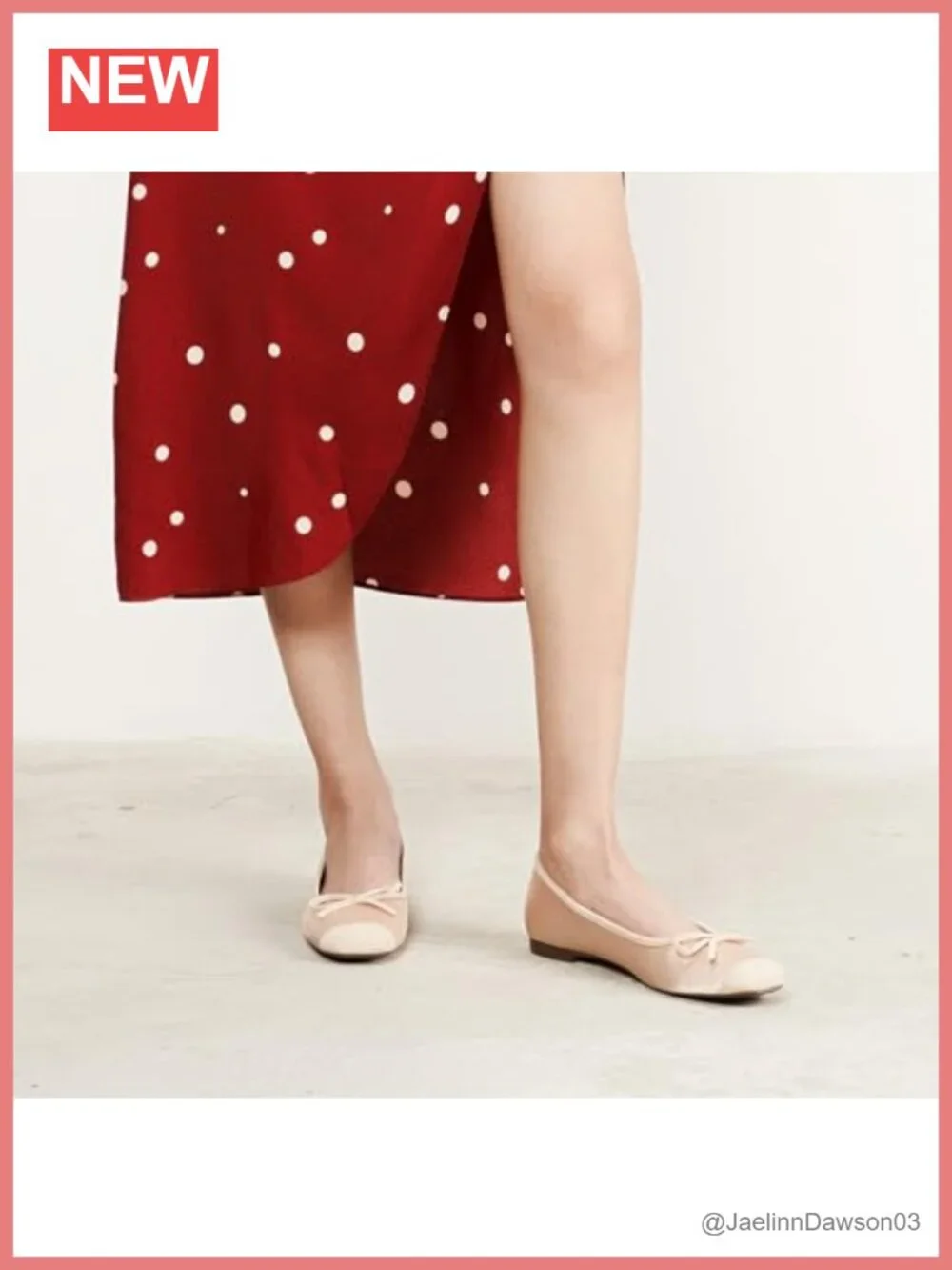 Leather Square Toe Bow Ballet Flats Slip-on Women's Shoes
